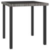 Grey Poly Rattan Dining Set – 5-Piece Lightweight Outdoor Set