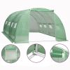 Large Greenhouse with Green PE Mesh Fabric & Galvanized Steel – 172.2 sq. ft.