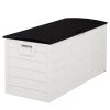 Outdoor Garden Plastic Storage Deck Box Chest – Lockable Seat – 75 Gallon