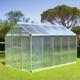 10 x 6 ft Walk‑In Polycarbonate Greenhouse for Winter