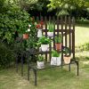 3-Tier Outdoor Metal Plant Stand with Heavy-Duty Rack