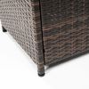 28" Square Wicker Propane Gas Fire Pit Table with Lid and Lava Rocks
