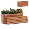 Outdoor Plant Container Bench with Seat for Garden, Yard, Balcony, or Deck