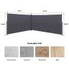 Retractable Side Awning Privacy Screen – Waterproof & UV-Resistant – Grey – 276" x 71"
