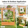 Raised Garden Bed with Trellis and Hanging Pot Options