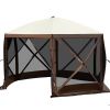 Gazebo Screen Tent, 6‑Sided Pop‑Up Camping Canopy with Mesh Windows & Carry Bag – 12 x 12 ft