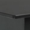 Square Black Garden Table with Glass Top – 31.5" x 31.5" x 29.1"