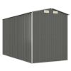 Garden Shed – Light Gray Galvanized Steel 75.6" x 140.6" x 87.8"