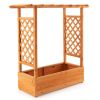 Raised Garden Bed with Trellis and Hanging Pot Options