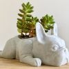 Mini Resin French Bulldog Succulent Planter