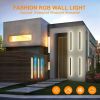 2-Pack RGBW Indoor/Outdoor Wall Lights – 16 Colors, 300+ Effects