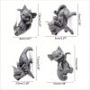 4pcs Planter Pot Hanger Mini Dragon Resin Statues