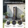 38.6" VEVOR Outdoor Water Fountain – 1‑Tier Vertical Rock Base with LED