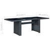 Dark Grey and Black Garden Table