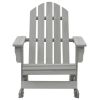 Grey Hardwood Garden Rocking Chair
