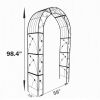 Metal Garden Arch with Doors – Black Arbor Trellis for Climbing Plants