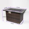 44" Outdoor Propane Gas Fire Pit Table with Ceramic Tile Tabletop