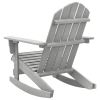 Grey Hardwood Garden Rocking Chair