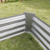 6' x 3' x 1' Raised Garden Bed – Silver Corrugated Metal