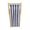 Populus Wood Sling Chair with Blue and Dark Blue Stripes