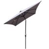 Rectangular Solar Lighted Patio Umbrella with Tilt – 10 x 6.5 ft