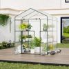 Walk‑In Greenhouse with 4 Tiers & 8 Shelves – PVC Cover, Roll‑Up Door