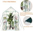 Walk‑In Greenhouse with 3‑Tier 6 Shelves & 2 Bottom Shelves – Reinforced Steel Frame