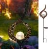 Solar Crackle Glass Globe Stake Light – Waterproof
