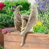 Sorrow Angel Statue – Pure White Winged Sculpture for Home & Garden