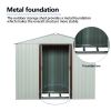 8' x 4' White Metal Storage Shed with Metal Foundation