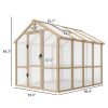 Wooden Walk‑In Greenhouse Kit – Polyethylene‑Covered Garden Hot House