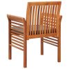 Set of 4 Garden Dining Chairs in Dark Grey and Natural Wood