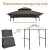 Replacement Double-Tier Canopy Roof for 8 x 5 Ft Grill Gazebo