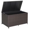 133 Gallon Outdoor Wicker‑Style Storage Box with Zippered Liner