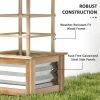 Compact Raised Garden Bed with Trellis – Fir Wood and Galvanized Steel