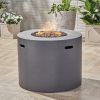 31" Round MGO Propane Fire Pit – 40,000 BTU with Built‑In Tank Storage
