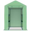 Large Green PE Mesh Greenhouse with Shelving