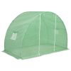 Compact Green PE Mesh Greenhouse with Galvanized Steel Frame – 48.4 sq. ft.