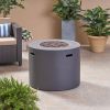 31" Round MGO Propane Fire Pit – 40,000 BTU with Built‑In Tank Storage