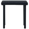 Compact Black PE Rattan Garden Table
