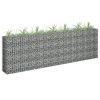 Gabion Raised Bed – Silver Galvanized Steel – Oversized Garden Planter