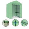 Large Green PE Mesh Greenhouse with Shelving