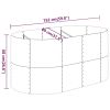 Garden Raised Bed – Galvanized Steel, Gray 59.8" x 31.5" x 26.8", Oval