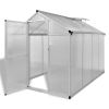 Silver Aluminum Greenhouse with Polycarbonate Panels – 49.4 sq. ft.