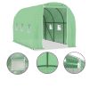 Green PE Mesh Greenhouse with Galvanized Steel Frame