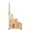3-Tier Raised Garden Bed with Trellis, Wheels, and Back Storage Area – 53" H