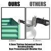 8x4x1 ft Galvanized Raised Garden Bed – Green, Outdoor Planter Garden Boxes