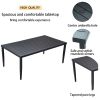 Rectangular Aluminum Patio Dining Table with Umbrella Hole – 40" x 70"