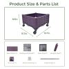 Rolling Plastic Raised Garden Bed with Wheels – Wicker-Style Mobile Planter