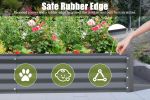 8' x 4' x 1' Galvanized Raised Garden Bed – Gray